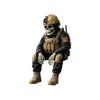 Gothic Skull Sitting Firefighter Figurine Resin Skeleton Statue Shelf Home Decor Hero Memorial Gift