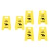 6PCS Cat Vomit Caution Signs Plastic Multifunctional Obvious Funny Cats Vomits Warning Sign for Indoor