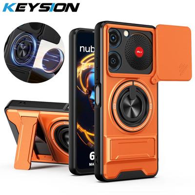 KEYSION Magnetyczne Etui na Telefon dla ZTE nubia Music Slide Ochrona Aparatu Pionowy Stojak Odporna na Wstrząsy Tylna Pokrywa dla Nubia Music