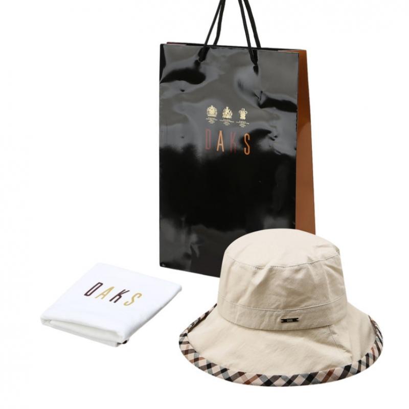 Daks Ivory Check Bicolor Cotton Linen Bucket Hat Dbhe3e123i2