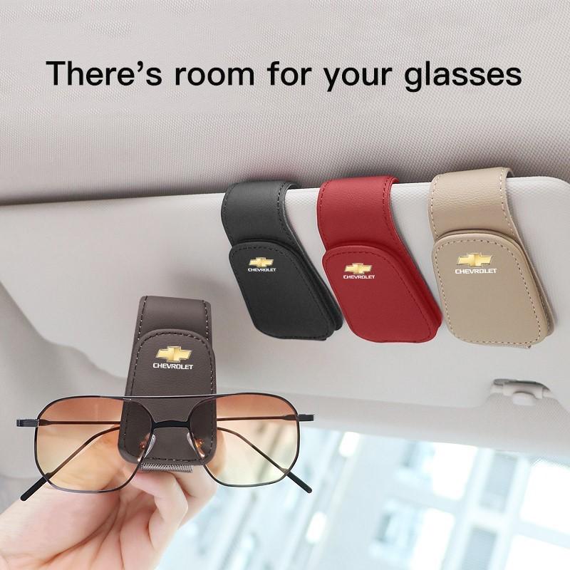 For Chevrolet Spark Captiva Cruze Tracker Epica Nubira Car Sunshade Eyeglass Clip Leather Eyeglass Clip Accessories