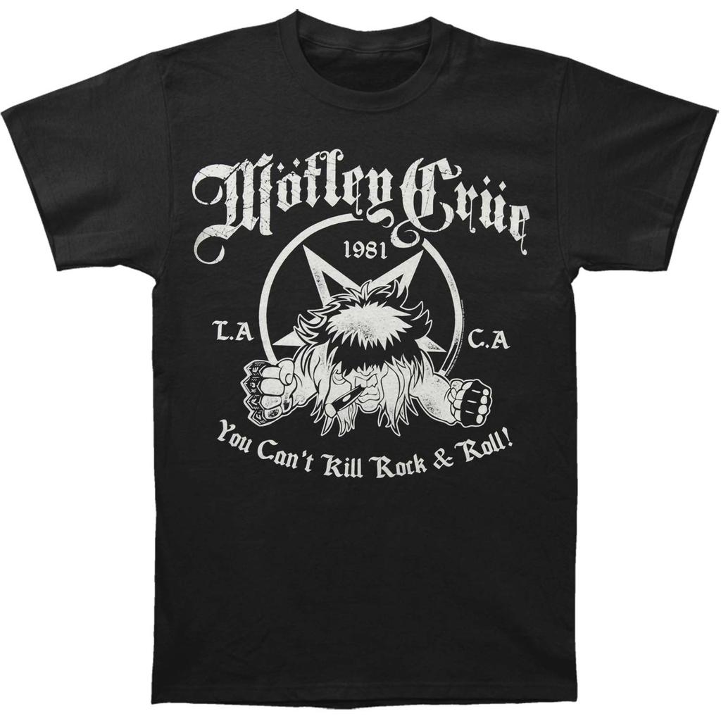 Men's Motley Crue You Can't Kill Rock & Roll Slim Fit T-shirt Small Black