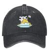 Cute Line Puppy Maltese Casual Baseball Cap Summer Shaved Ice Trucker Hat Sun-Proof Outdoor Sport Snapback Cap