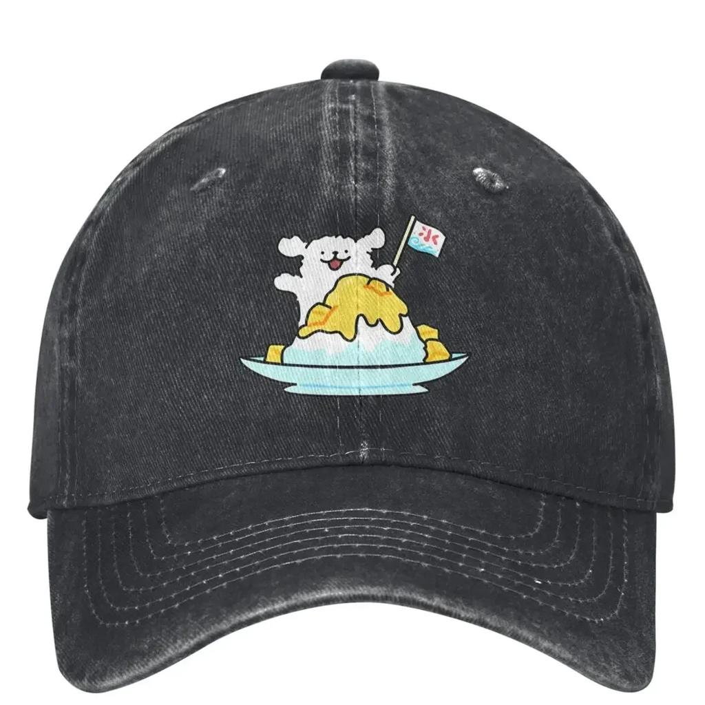 Cute Line Puppy Maltese Casual Baseball Cap Summer Shaved Ice Trucker Hat Sun-Proof Outdoor Sport Snapback Cap