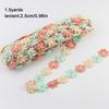 Daisy Flower Lace Trim Embroidered DIY Handmade Patchwork Ribbon Sewing Supplies Crafts 2.5CM Wide 1.5Yards Colorful