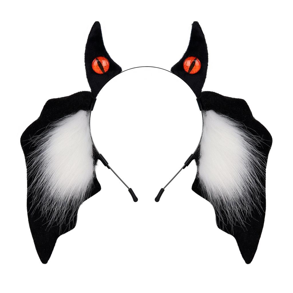 Halloween Ear Headband Dark Gothic Cosplay Hair Accessory for Costume Party