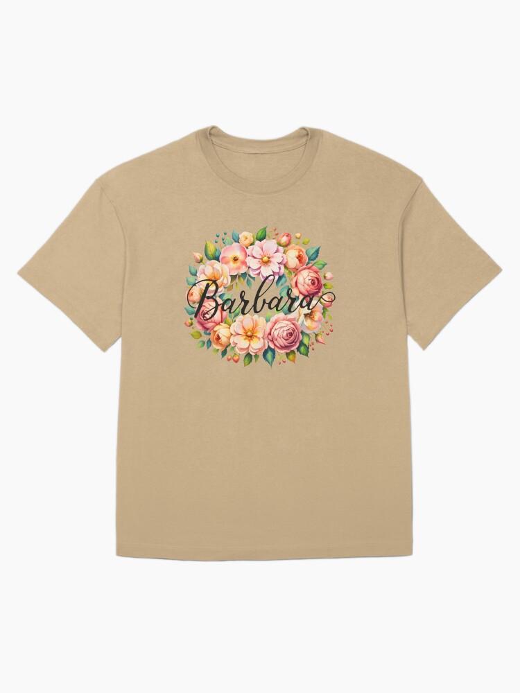 Barbara Barbara Floral Name Watercolor Boho Personalized Design Oversized T-Shirt