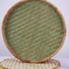 Handmade Bamboo Weaving Sieve Tray: Decorative Round Basket for Drying, Tea Ceremony, and Vegetables