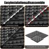 Plastic Interlocking Deck Tiles,44Pack,12"x12" Square Waterproof Outdoor All Weather Use, Outdoor and Indoor Poolside Balcony Backyard, Dark Grey
