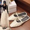 Fairy style flats pointed elegant fashion noble women's shoes comfortable and lightweight new shoes bag head slippers