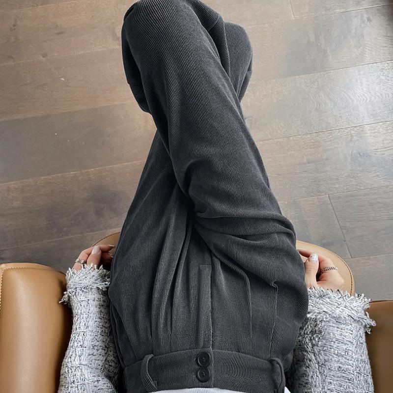 Pantaloni largi din velur alb, pentru femei, toamna și iarna, versiunea nouă, îngustă, cu draperie drepte, pantaloni de costum mic, plus catifea