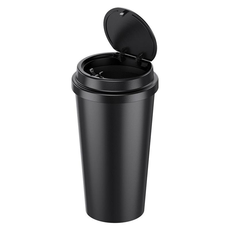 Car Trash Bin with Lid Leakproof Cup Holder Mini Garbage Can for Vehicle Cars Home Bedroom Office Auto Interior Accessories
