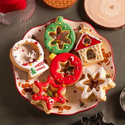 6 PCS Christmas Cookie Cutters Biscuit Molds Cookie Molds Stainless Steel Material Cookie Baking Accessories for Biscuit