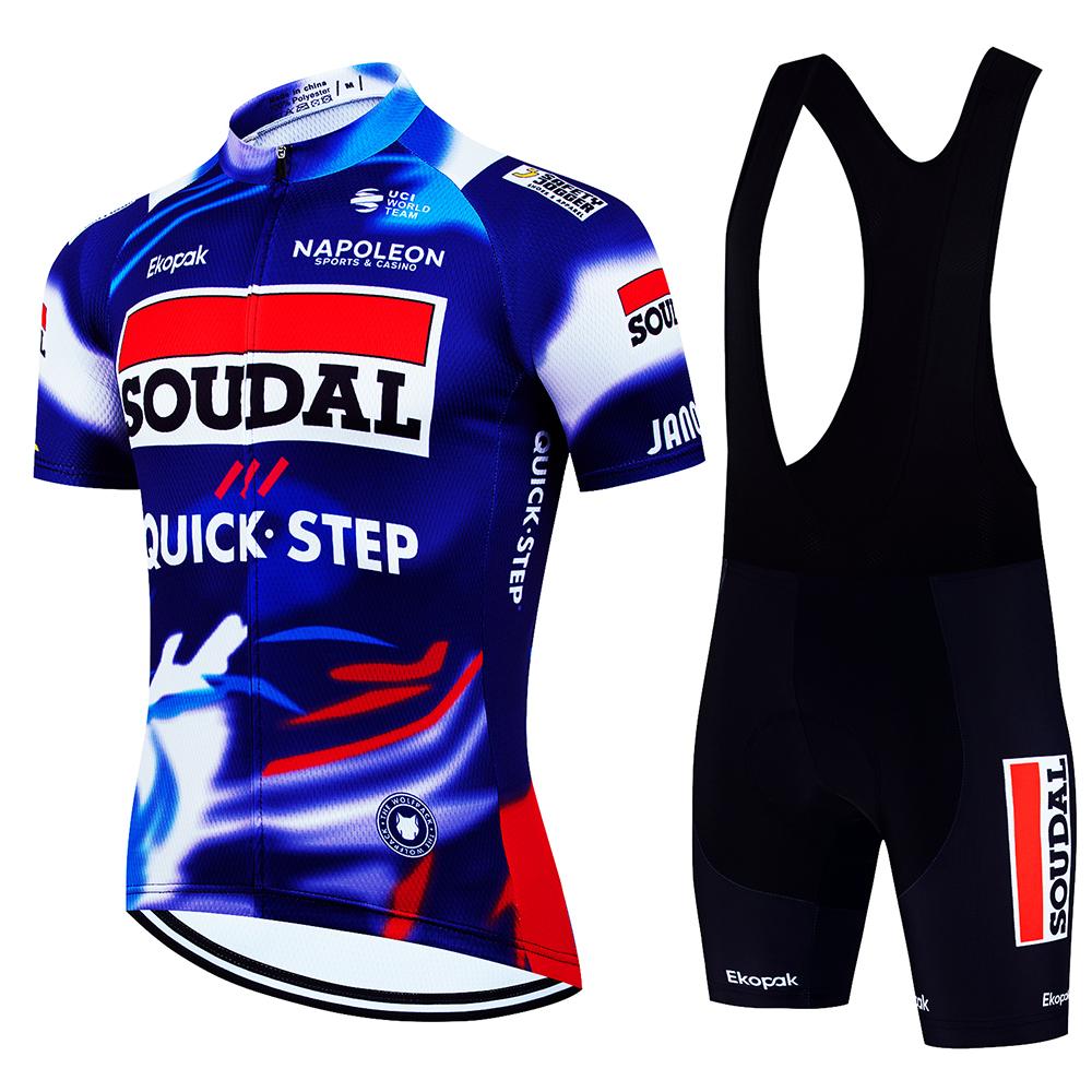 Heren Wielerkleding Set Quick Step Kleding 2026 Fietsen Kleding Zomer Fiets Jersey Fietsjas Man Lente Korte Broek Koersbroek