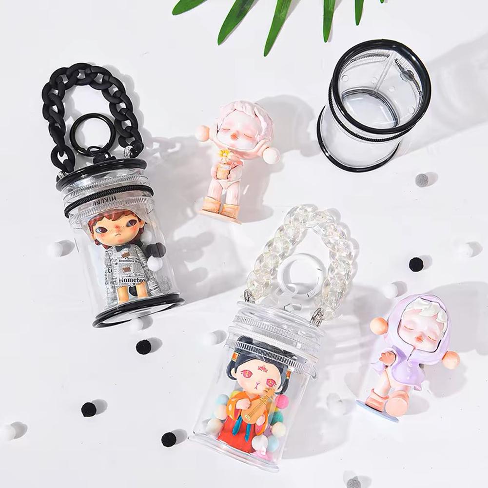 Creative Thicken Transparent Bag for Doll Display Storage Bag Mystery Doll Protection Case Mystery Toy Storage Boxes for Doll Toy Zipper Pouch