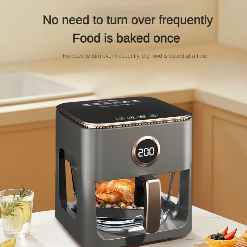 New High-capacity Intelligent Air Fryer Multifunctional Glass Visual Electric Fryer Household Oil-free Frying Machine