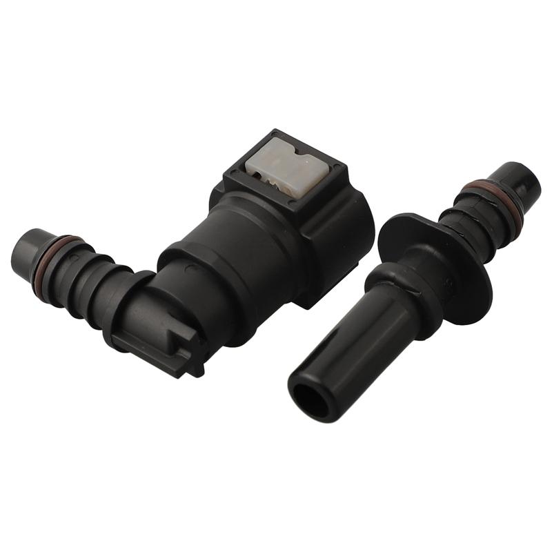 Fuel Line Quick Release Connector 90 Degree Elbow SAE 9 89 Nylon Hose with 8mm (516 ) Inner Diameter Fast and Tool Free Assembly
