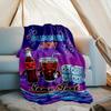 1PC Custom Name Summer Joy Drink Outdooor Flannel Blankets Throw Blanket All-Season Throw Gift Bedspread for Couch, Bed, Camping Holiday Birthda
