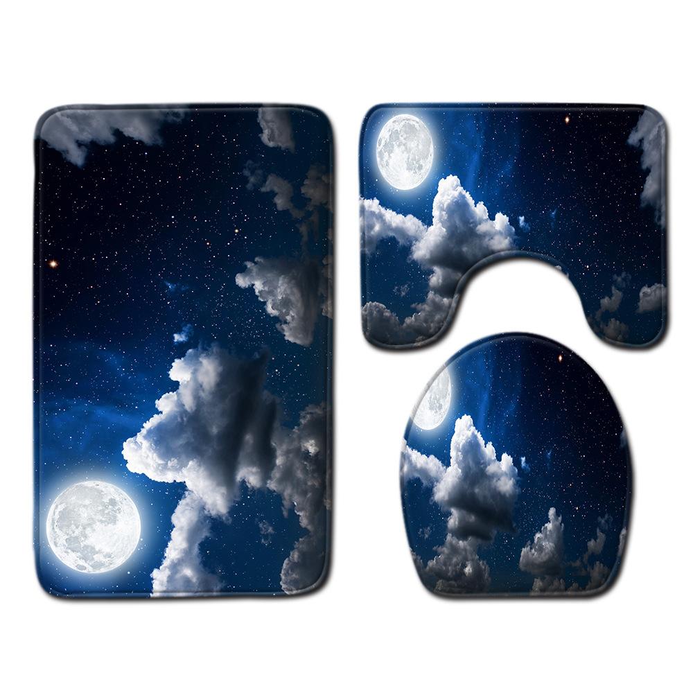 Star Bathroom Floor Mat Toilet Three-Piece Set