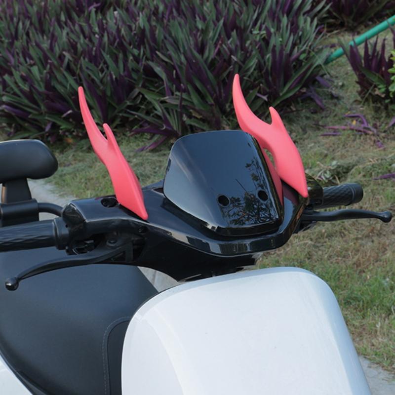 1 Pair Auto 3D Dragon Horns Decoration Exterior Accessories Car Roof Decoration Elasticity Eva Horns Sticker