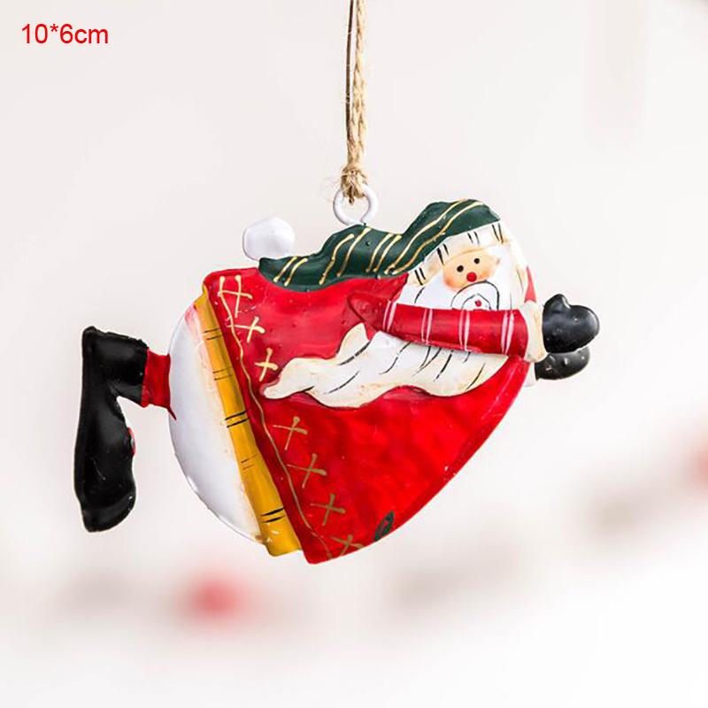 Christmas Pendant Xmas Tree Decorations Hanging Metal Ornaments DIY Santa Claus Snowman Party Kids Toys Gift Xmas New Year 2025