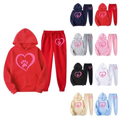 Herren-Sport-Trainingsanzug mit Kapuze, Unisex, zweiteilige Lauf-Outfits, Langarm-Pullover, Hoodies, Sweatshirt + Jogginghose