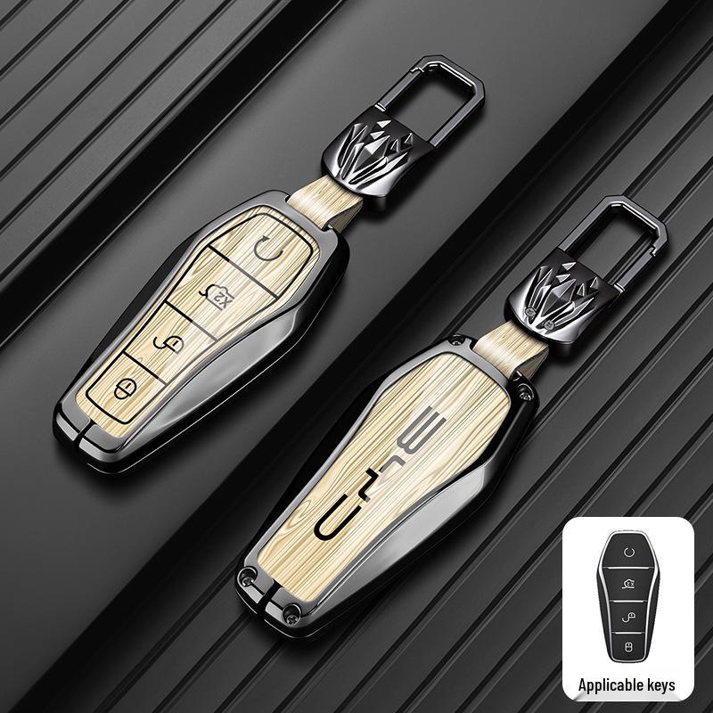 BYD S7 Key Shell Cover for S6, F3, G6, E6, G3, L3, F0, M6 - Metal Key Case