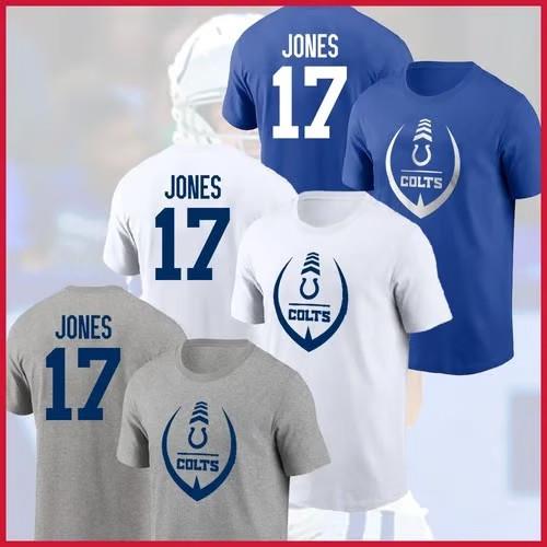 

SALE 30% - Daniel Jones #17 Indianapolis 2025 Player Name & Number Fans Unisex T-Shirt XL