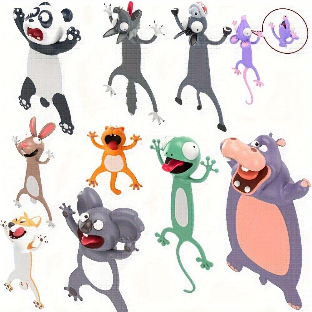 1pc 3D Stereoscopic Animal Bookmark Original PVC Creative Stationery Mischievous Cat Office Supplies Reading Aid Tool