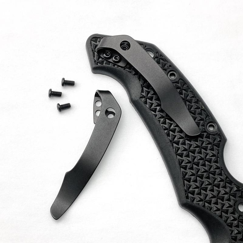 New Titanium Alloy Back Clip for Cld Steel 29TLCC Knife DIY Accessories Custom Folding Pocket Knife Back Waist Clip Tool