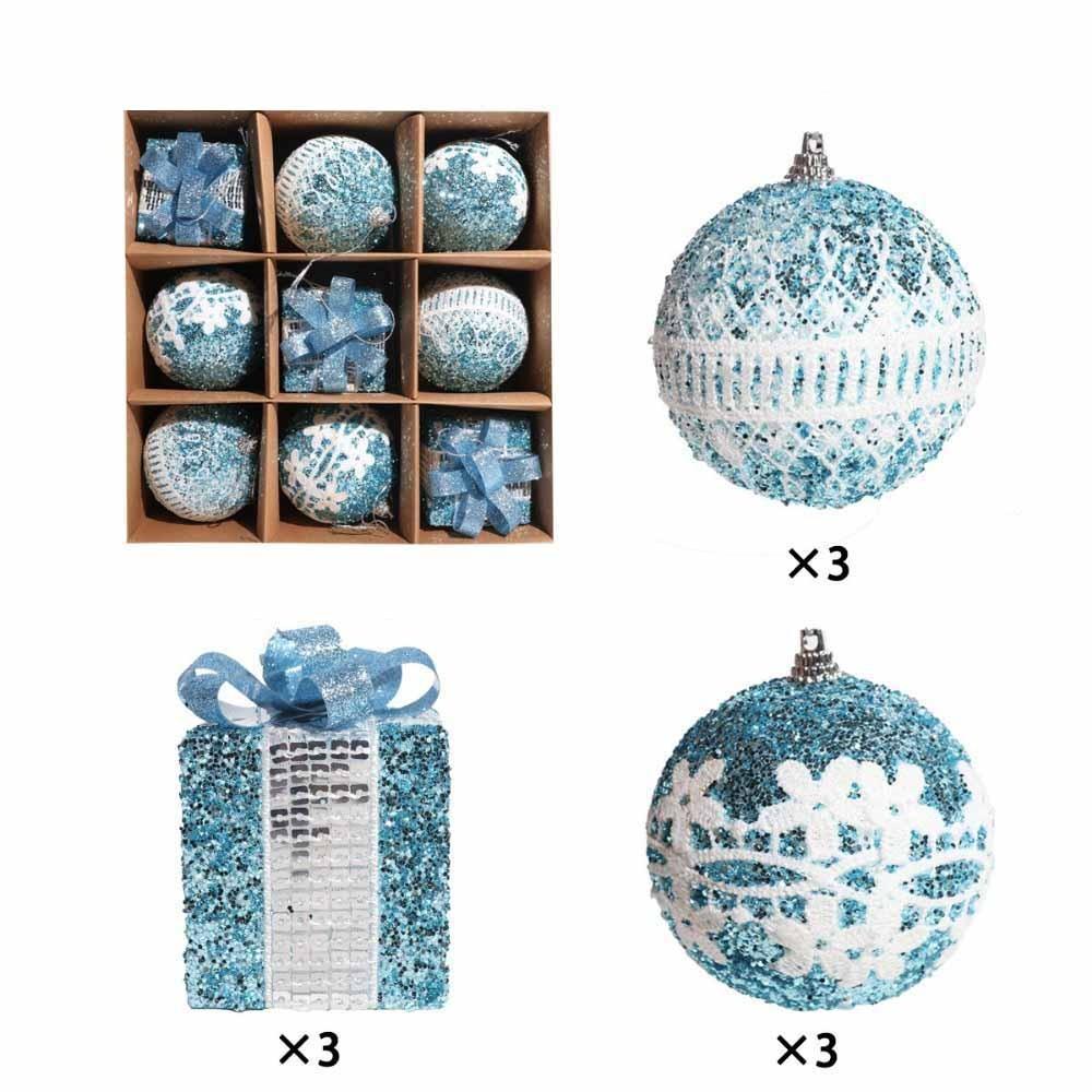 Shatterproof Christmas Baubles Glitter Christmas Tree Topper Xmas Tree Hanging Ball  Holiday Party