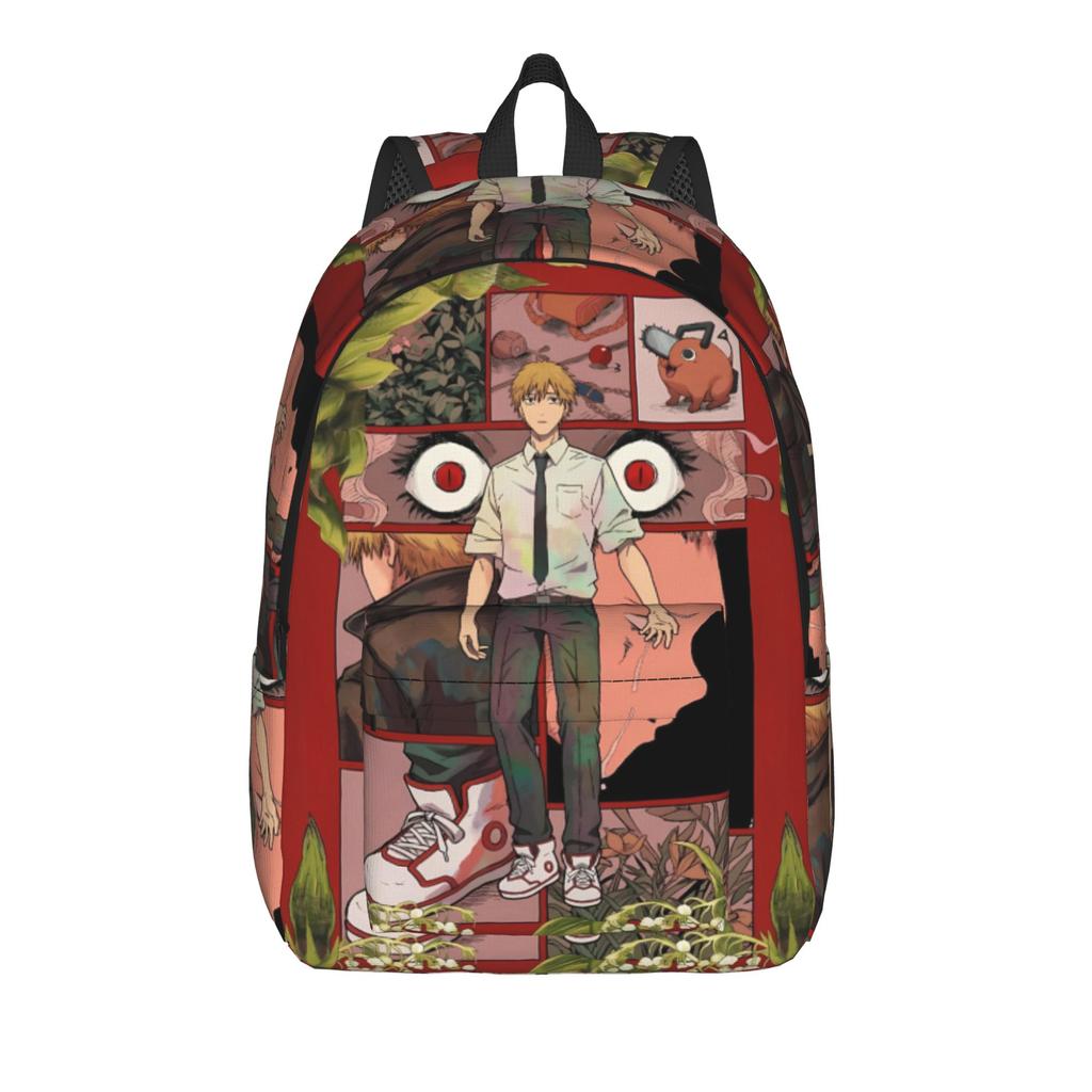 Power cool manga Backpack Chainsaws Mans Outdoor Style Backpacks Student Stylish High School Bags Custom Big Rucksack