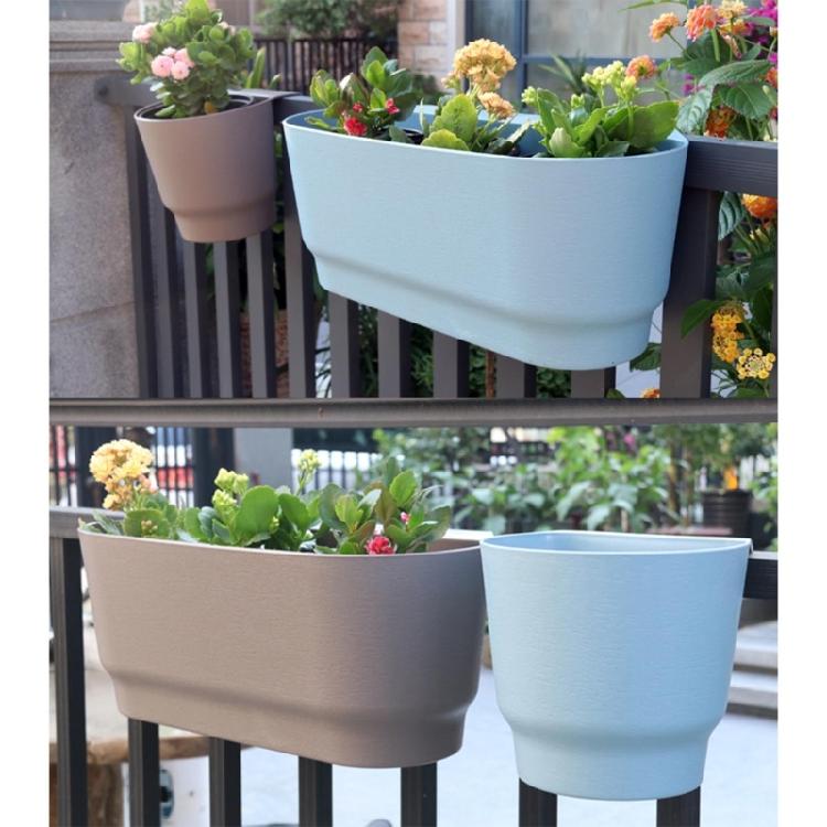 Home Space Saving Hanging Flower Pot with Water Reservoir for Indoor Outdoor Use