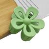 Matte Flower Hair Claw: Five-Petal Clip for Updo & Ponytail