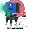 6000mAh 12Lines Laser Levels Green Beam 360 Horizontal Vertical Cross Self-Leveling With 2 Battery And Remoter Laser Levels New