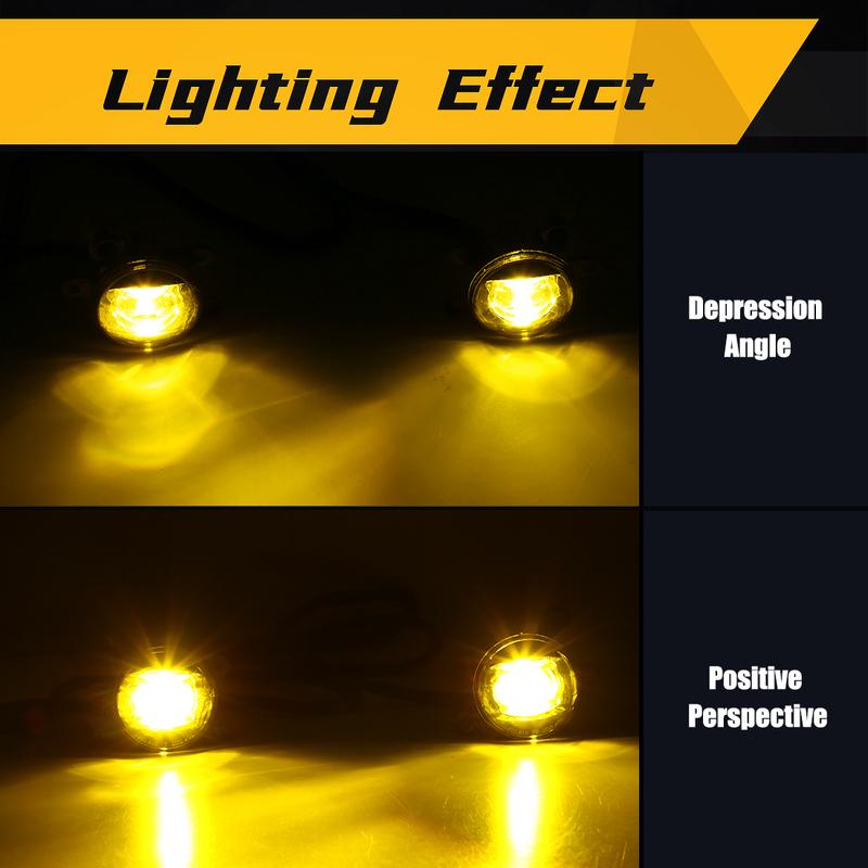 LED Fog Lamp For Ford Bronco Sport   Ranger Raptor   2024 ESCAPE  2024 DRL Headlights Foglight White Yellow