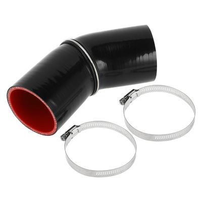 X AUTOHAUX 1 Jeu Diamètre Intérieur 65mm Longueur 90mm Angle 45 Degrés Noir Rouge Silicone