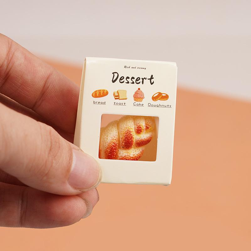 

Three-Dimensional Food Game Simulation Dessert Bread Ornament Resin Accessories Plate Clip Model Doll House Play House Toy