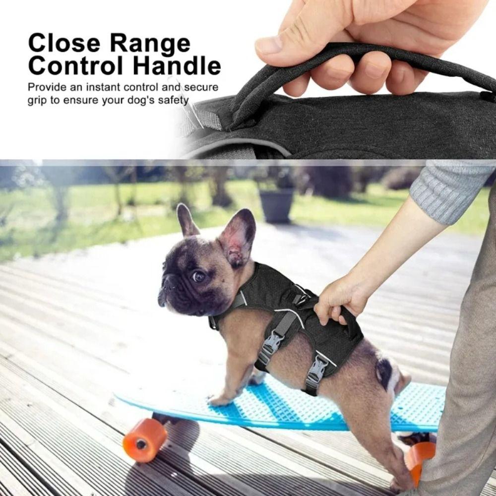 Reflective Vest Dog Harness Adjustable Design Nylon Pet Vest Protective Reflective Pet Harness Pug