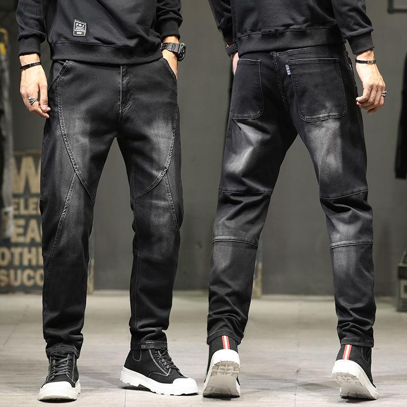 Весенне-летние стрейчевые джинсы плюс сайз Мужские джинсы Мужские брюки Свободные прямые брюки Мужские брюки 28