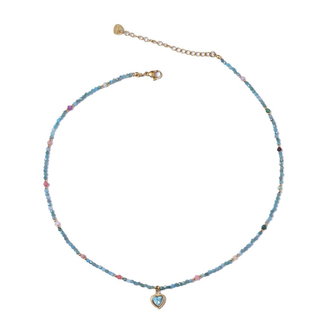 2024 Trendy Clavicle Chain: Colorful Natural Stone Beaded Necklace for Women - High-End Light Luxury Jewelry