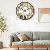Vintage Wall Clock with Large Arabic Number Quiet Movement Battery Operate Clock