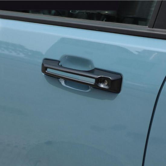 For -2025 Ford Maverick ABS Gloss Black Exterior Door Handle Cover Trim 4PCS