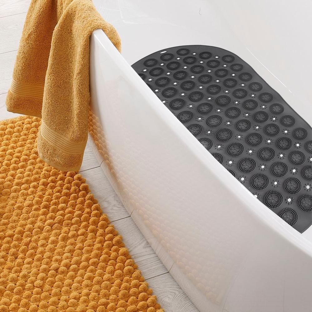 Anti-Slip Bathtub Mat, Gray, 68X37 Cm