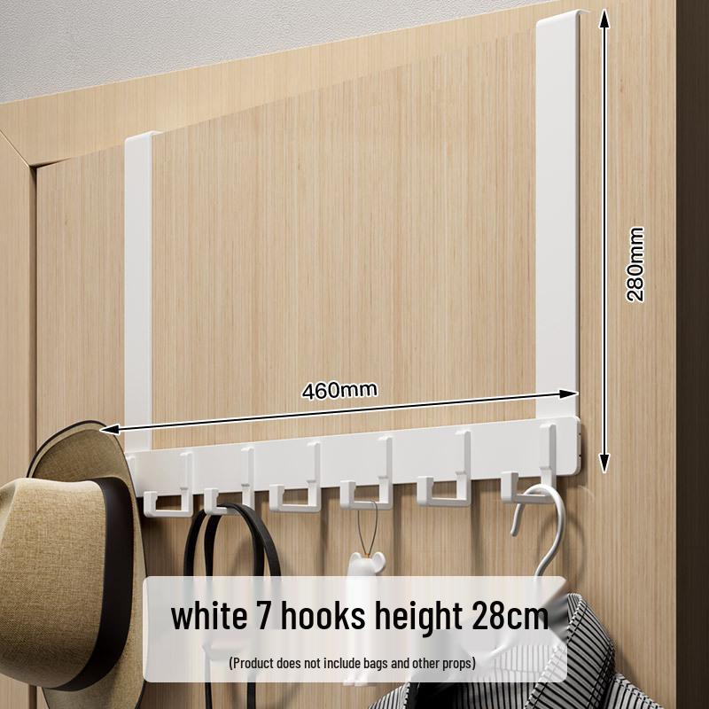 Punch-Free Over-the-Door Coat Rack & Wall-Mounted Hook Organizer
