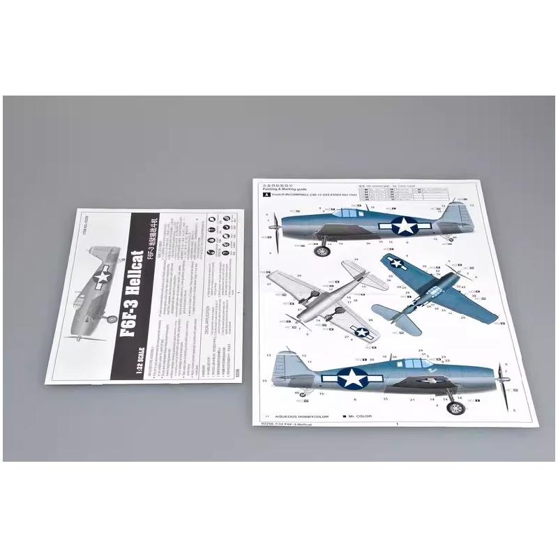 trumpeter 02256 1/32 US F6F-3 Hellcat fighter jet Plastic assembly model