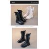 Children Knee Length Boots New 2025 Autumn British Girls Princess Boots Kids Zipper Comfortable Non Slip Buckle Long Boots