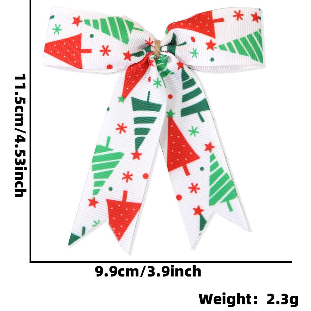 Stylish 10cm Polyester Bow Decorations For Christmas Featuring Snowman Blue And Pink