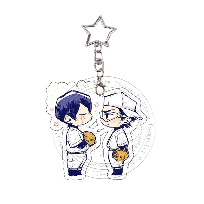 40 Styles Ace of Diamond Acrylic Keychain Chibi Cartoon Characters Eijun Sawamura Kazuya Miyuki Satoru Furuya Backpack Charm