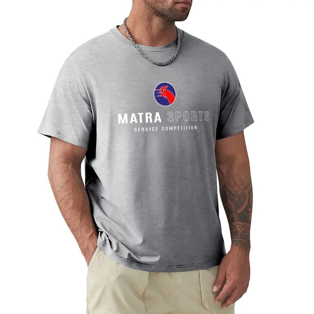 Summer Top Men's Clothing Matra Sports Service Competition Logo 1973 - Colour Print T-shirt Mens Clothing Oversized Summer Tops